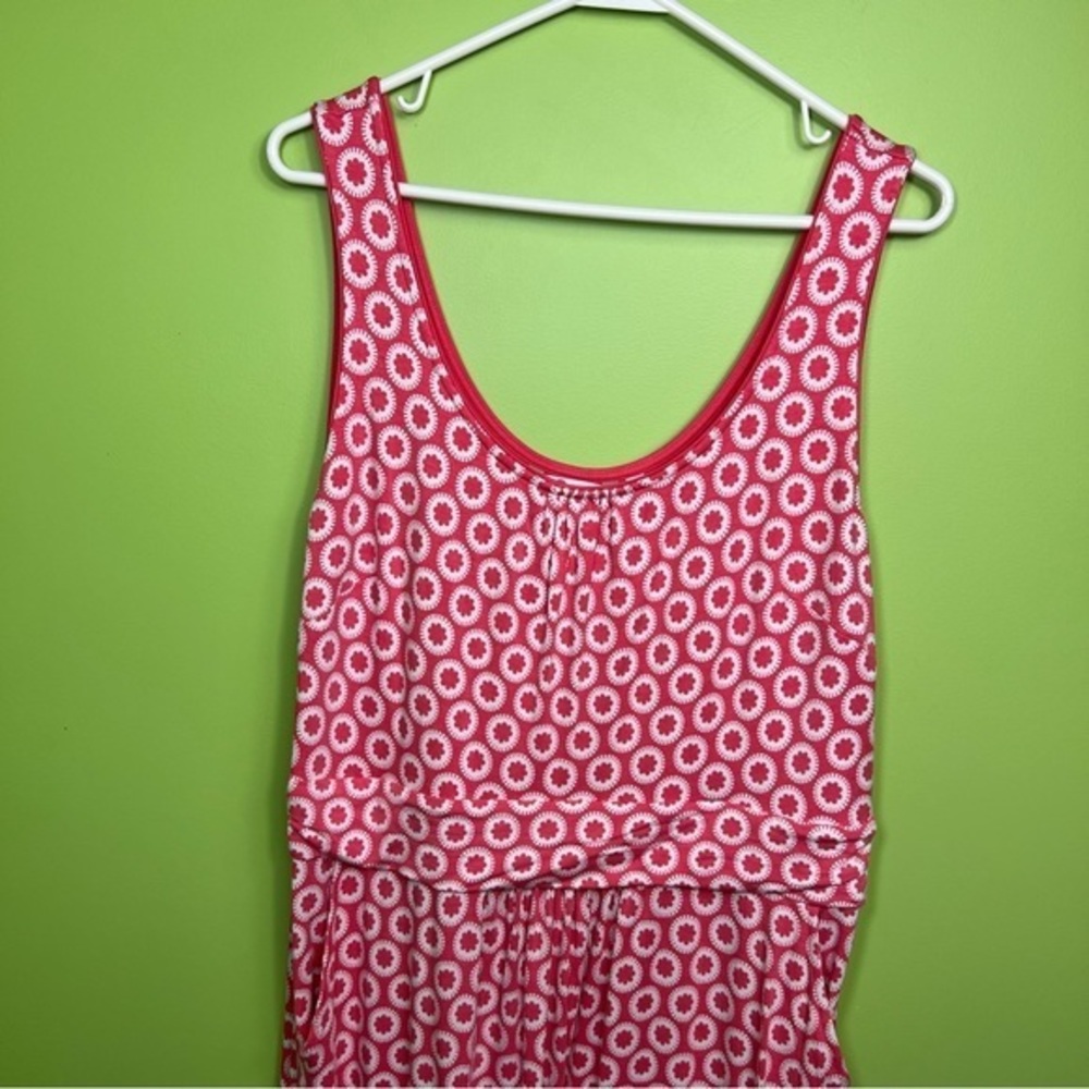 Boden Dress 1Pink White Diana Jersey Maxi Sleeveless Pockets dress size …